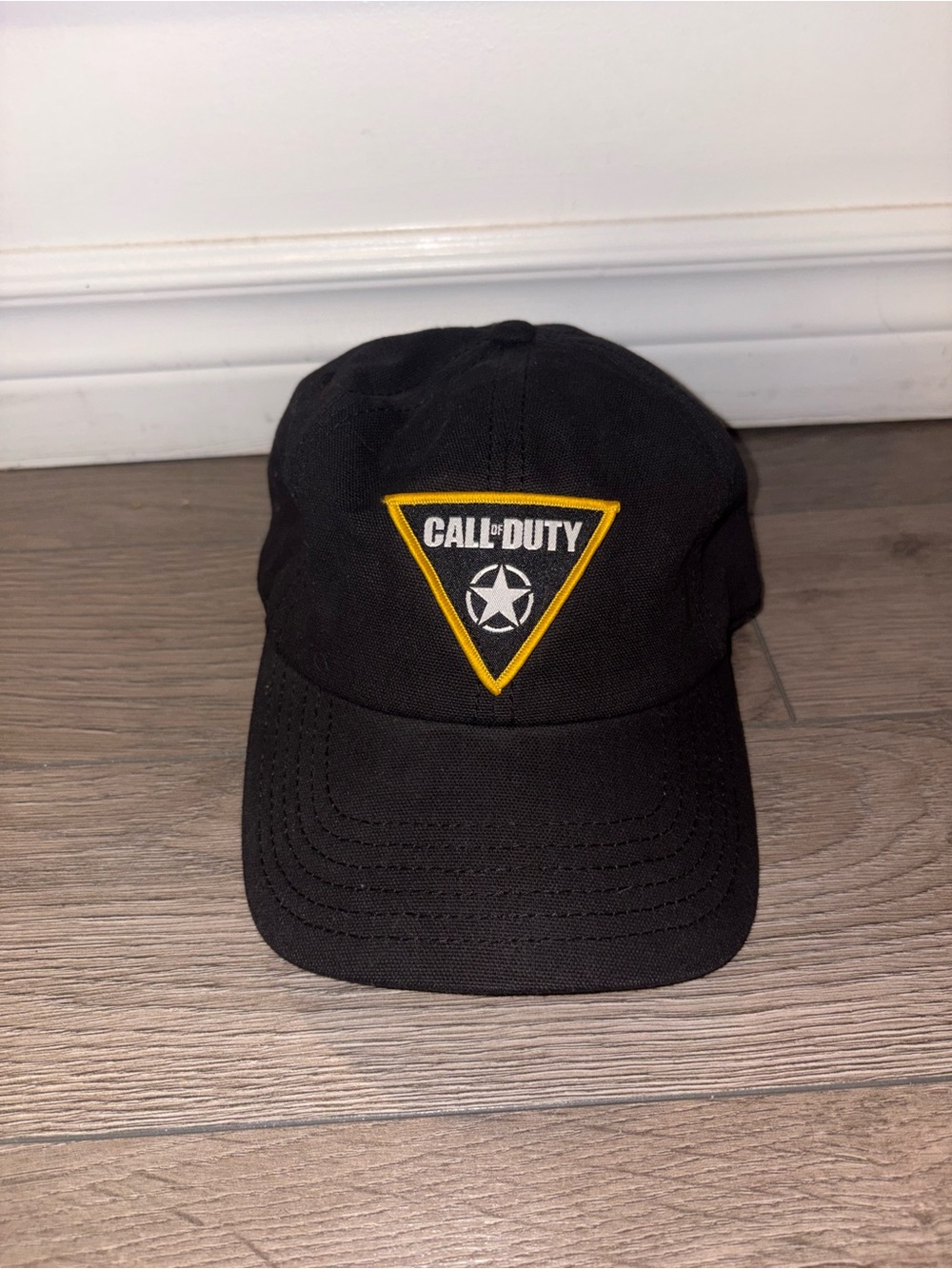 Call of Duty Black Baseball Cap with Yellow Triangle Logo